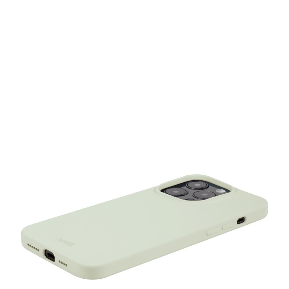 holdit iPhone 14 Pro Mobilskal Silikon White Moss