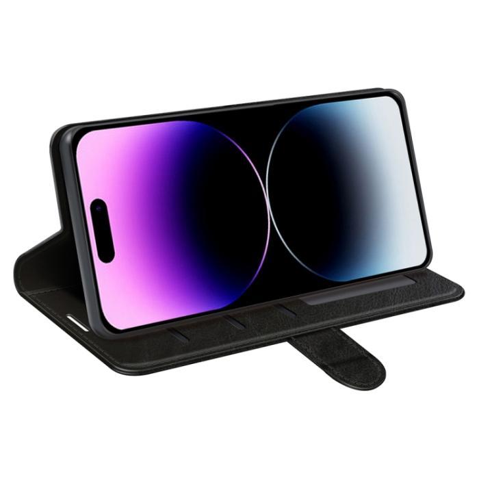 Bild 5, iPhone 15 Pro Max Fodral Läder Svart