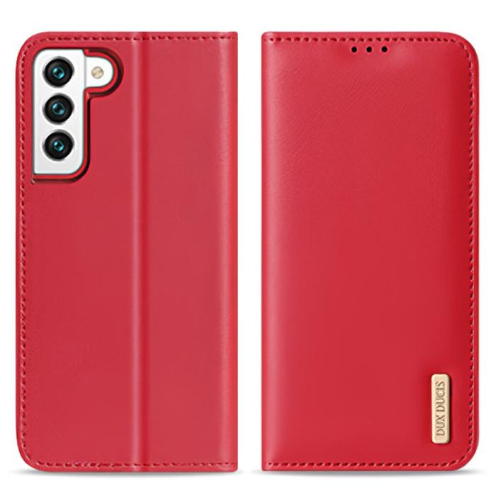 Bild 1, DUX DUCIS Samsung Galaxy S22 Plus Fodral HIVO RFID Äkta Läder Röd