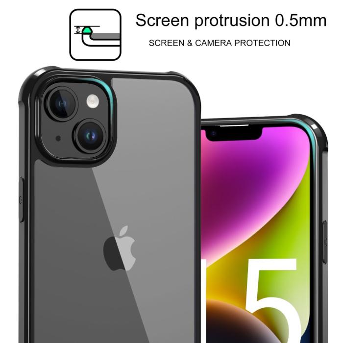 Bild 2, LEEU DESIGN iPhone 15 Plus Skal AirBag Hybrid Matt Svart