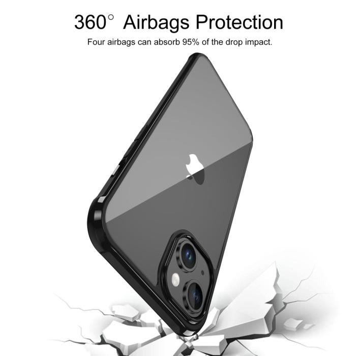Bild 3, LEEU DESIGN iPhone 15 Plus Skal AirBag Hybrid Matt Svart