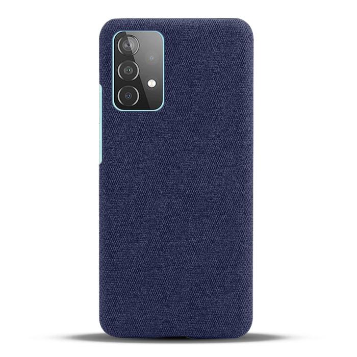 Bild 3, Samsung Galaxy A52 / A52s - KSQ Tygbelagt Textur Skal - Blå
