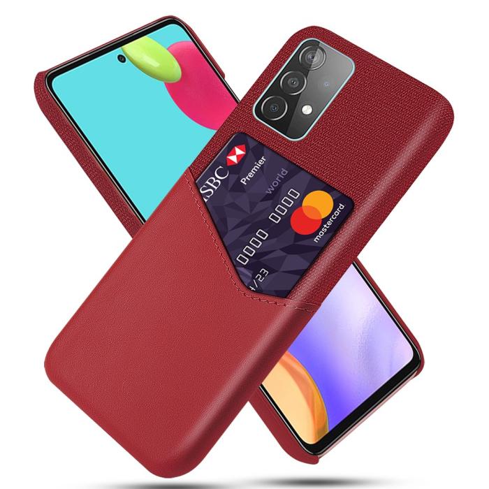 Bild 1, Samsung Galaxy A52 / A52s - KSQ Skal Med Kortfack - Röd