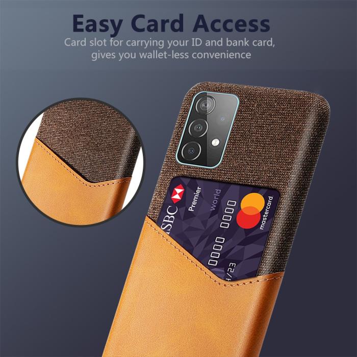Bild 2, Samsung Galaxy A52 / A52s - KSQ Skal Med Kortfack - Orange
