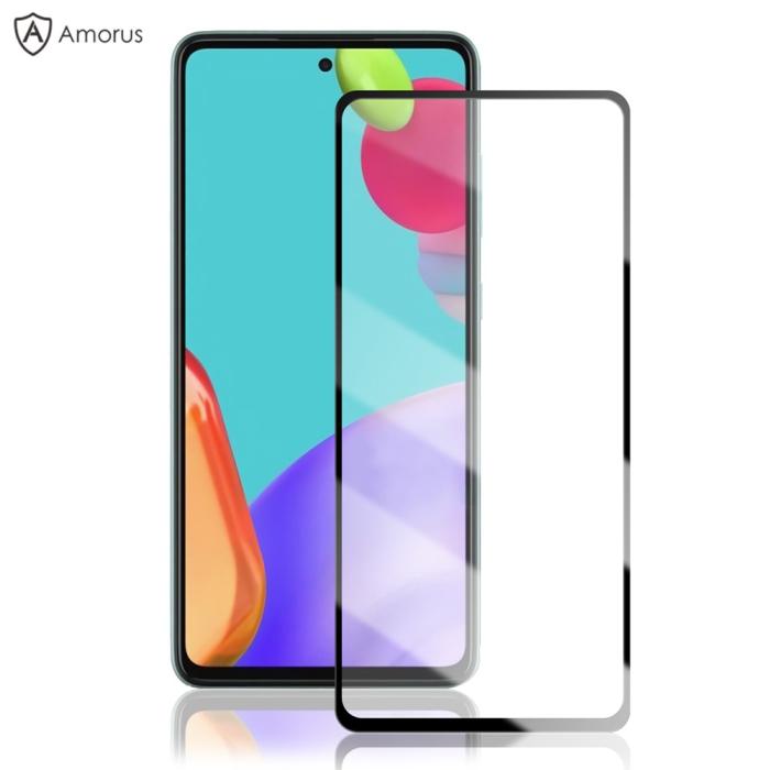 Bild 1, Samsung Galaxy A52 / A52s - AMORUS Heltäckande Skärmskydd I Härdat Glas