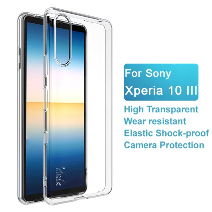 Bild 3, Sony Xperia 10 III - IMAK TPU Skal - Transparent