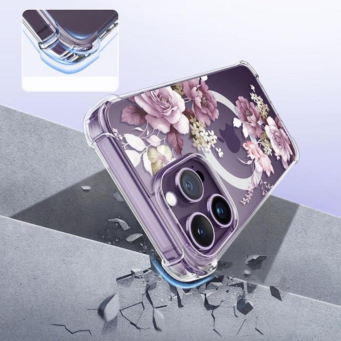 Bild 5, Tech-Protect iPhone 14 Pro Max Skal MagMood MagSafe White Daisy