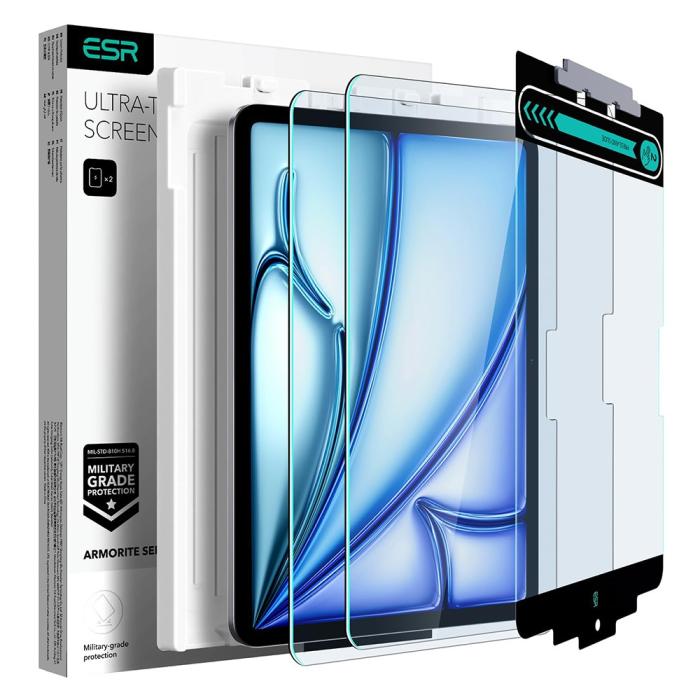 Bild 1, ESR iPad Air 11 2025/2024 Skärmskydd 2-PACK Härdat Glas