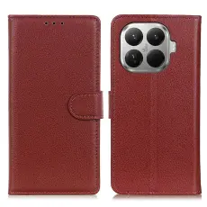 Xiaomi 17T Pro Fodral Litchi L&auml;der Brun