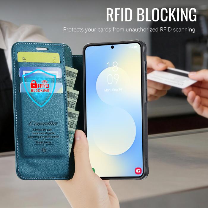 Bild 4, CASEME Samsung Galaxy S26 Skal RFID Plånbok Blå