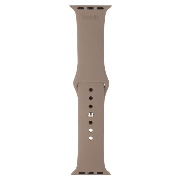 Bild 1, holdit Armband Silikon Apple Watch 38/40/41 mm Mocha Brown