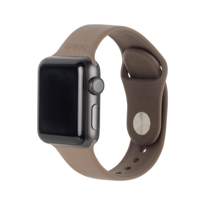 Bild 2, holdit Armband Silikon Apple Watch 38/40/41 mm Mocha Brown