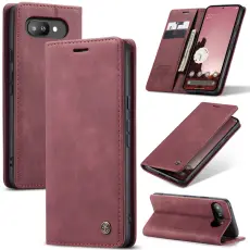 CASEME Google Pixel 9a Fodral Flip Retro L&auml;der R&ouml;d
