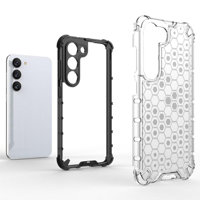 Bild 5, Samsung Galaxy S23 Skal Shockproof Honeycomb Textur Röd
