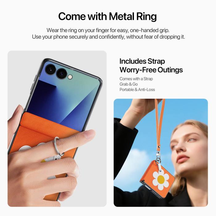 Bild 4, DUX DUCIS Samsung Galaxy Z Flip 8 Skal PU-Läder Prästkrage