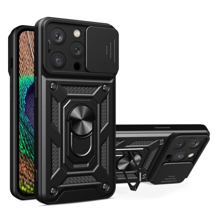 Bild 1, iPhone 15 Pro Max Skal CamShield Ring Hybrid Svart