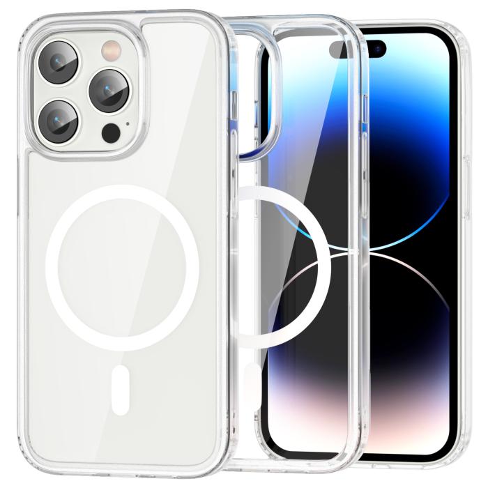 Bild 1, ColorPop iPhone 14 Pro Max Skal CH MagSafe Transparent/Vit