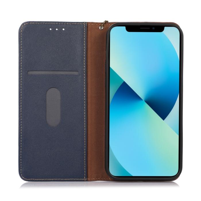 Bild 5, KHAZNEH iPhone 14 Pro Max Fodral Äkta Läder Blå
