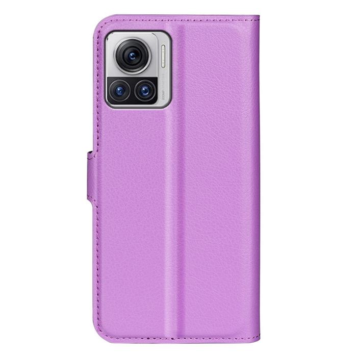 Bild 6, Motorola Edge 30 Ultra 5G Fodral Litchi Läder Lila