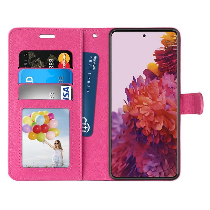 Bild 3, Samsung Galaxy S21 Ultra - Läder Fodral - Rosa