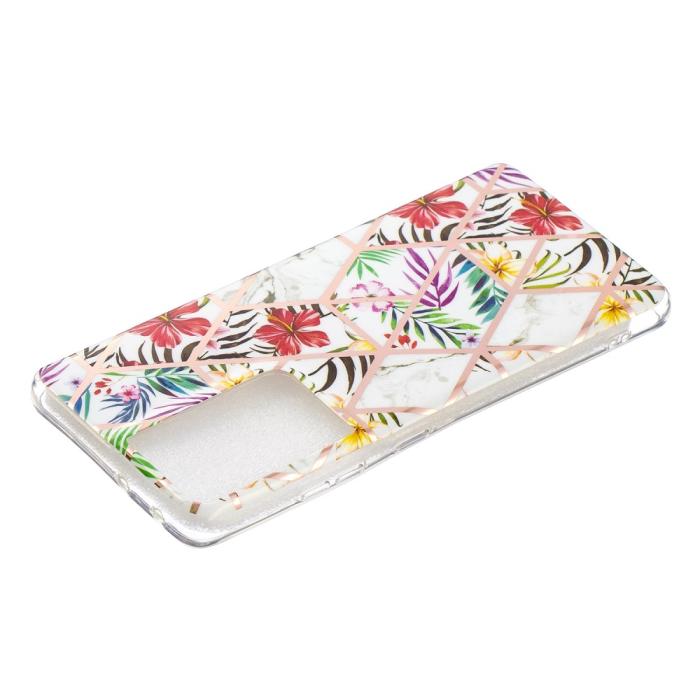 Bild 2, Samsung Galaxy S21 Ultra - Marmor TPU Skal - Regnskog