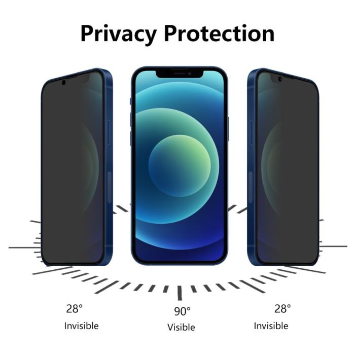 Bild 2, iPhone 14 Plus / 13 Pro Max 2-PACK HAT PRINCE Privacy 28° Skärmskydd