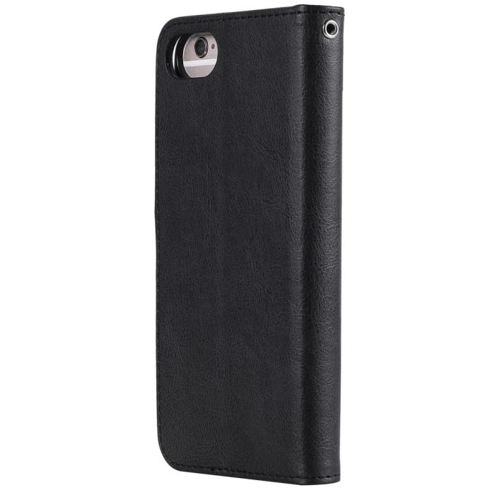 Bild 3, iPhone 6/7/8/SE (2020/2022) - 2in1 Magnet/Plånboksfodral - Svart