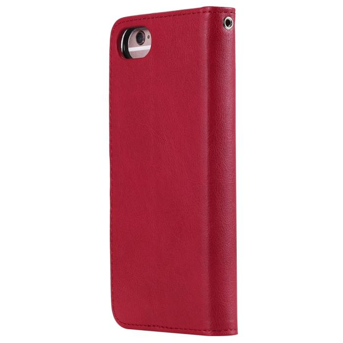 Bild 3, iPhone 6/7/8/SE (2020/2022) - 2in1 Magnet/Plånboksfodral - Röd