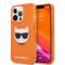 Karl Lagerfeld iPhone 13 Pro Skal TPU Choupette Fluorescent Orange