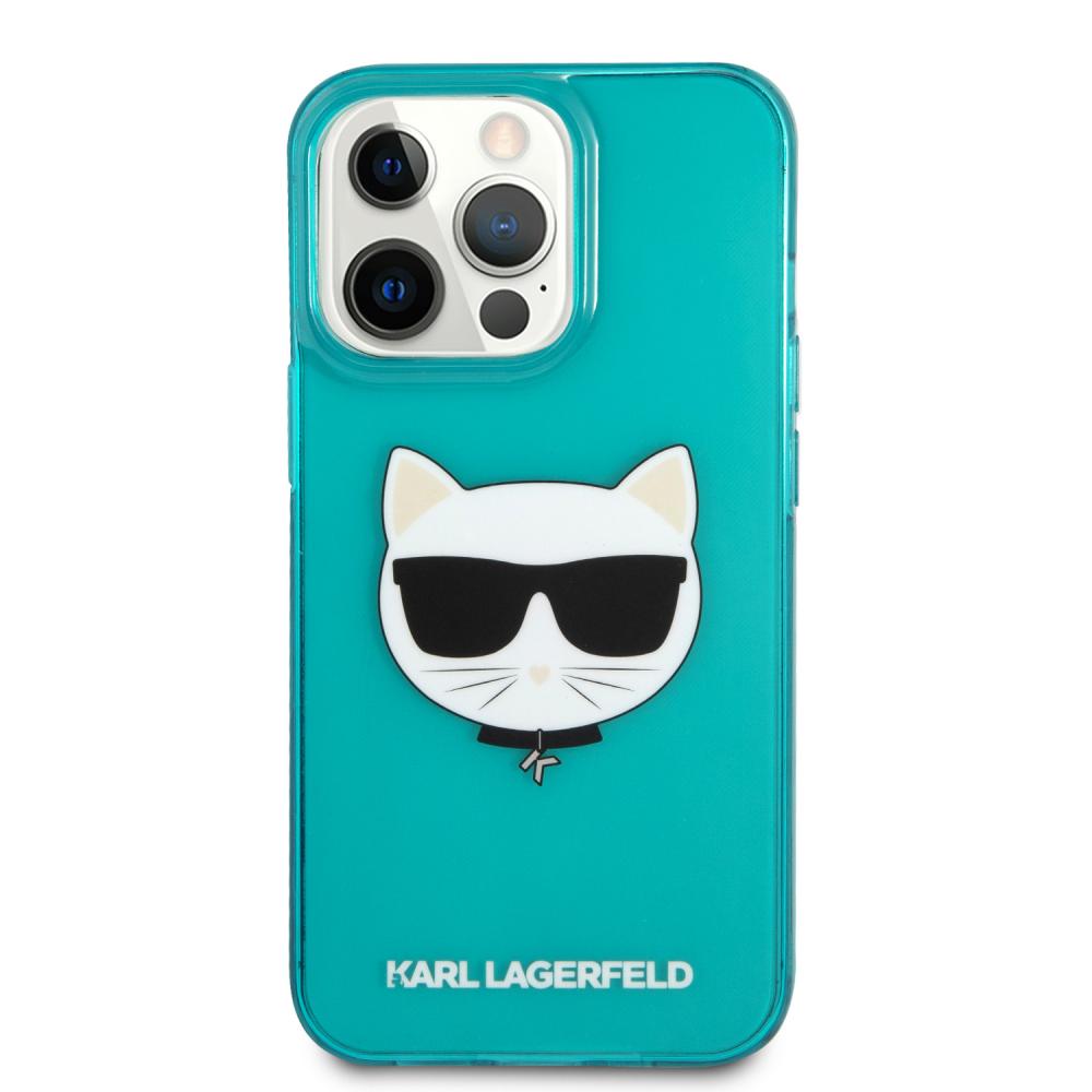 Karl Lagerfeld iPhone 13 Pro Skal TPU Choupette Fluorescent Blå