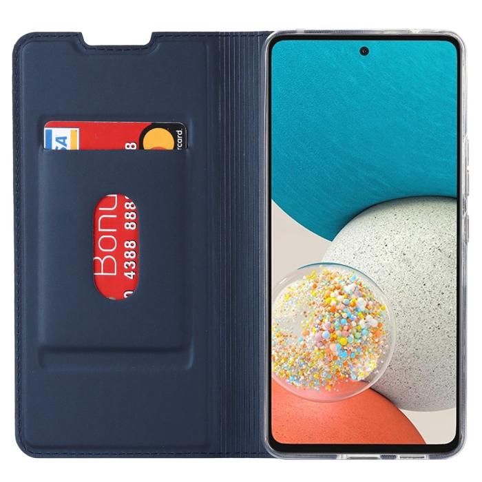 Bild 4, Samsung Galaxy A53 5G Fodral Flip Skin Touch Blå