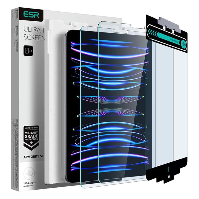 Bild 1, ESR iPad Pro 11/iPad Air 4/5 Skärmskydd 2-PACK Härdat Glas