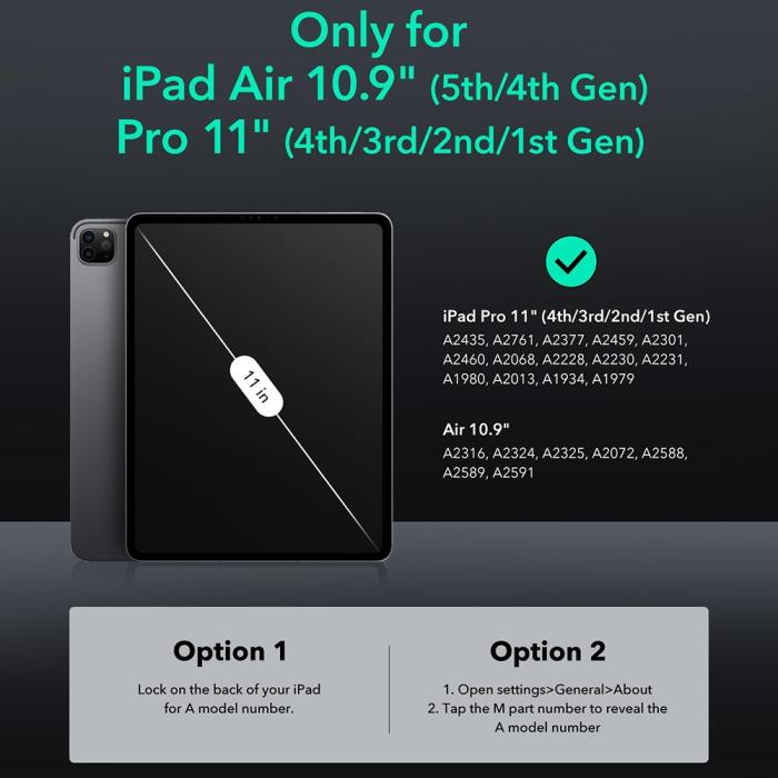 Bild 2, ESR iPad Pro 11/iPad Air 4/5 Skärmskydd 2-PACK Härdat Glas