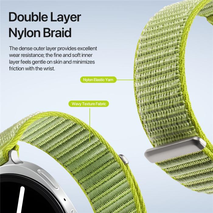 Bild 6, DUX DUCIS Galaxy Watch 8 46/44/40 mm Armband Nylon Loop Grön