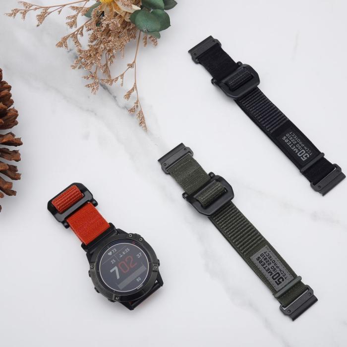 Bild 2, Tech-Protect Garmin Fenix 26 mm Armband Scout Svart