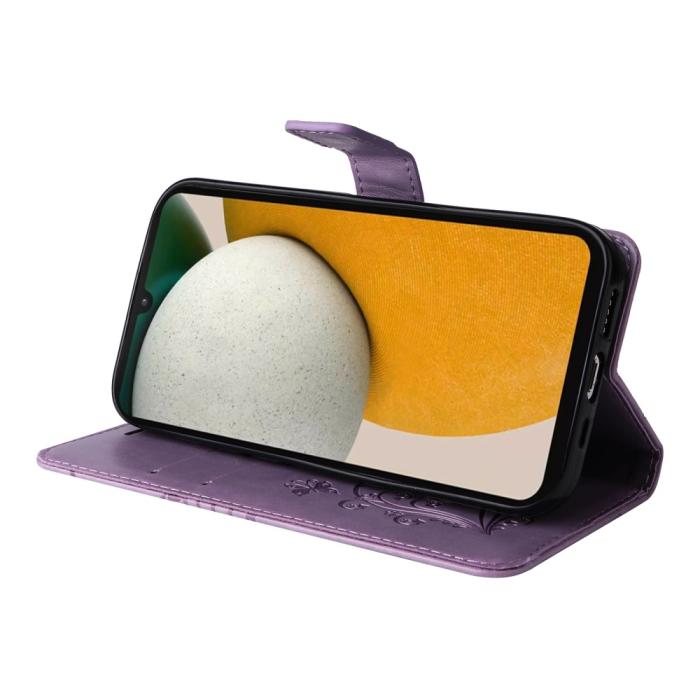 Bild 3, Samsung Galaxy A15 5G Fodral Fjäril Tryck Lila