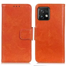 Motorola Edge 40 Pro 5G Fodral Split L&auml;der Orange