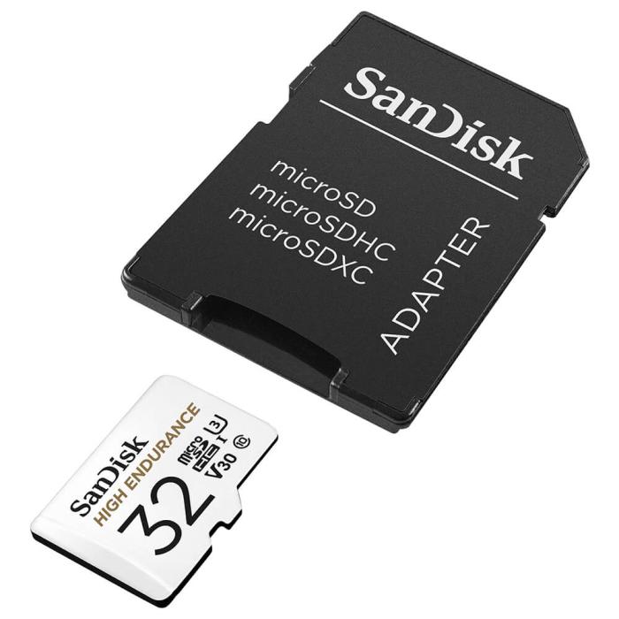Bild 3, SanDisk MicroSDHC 32 GB High Endurance med adapter
