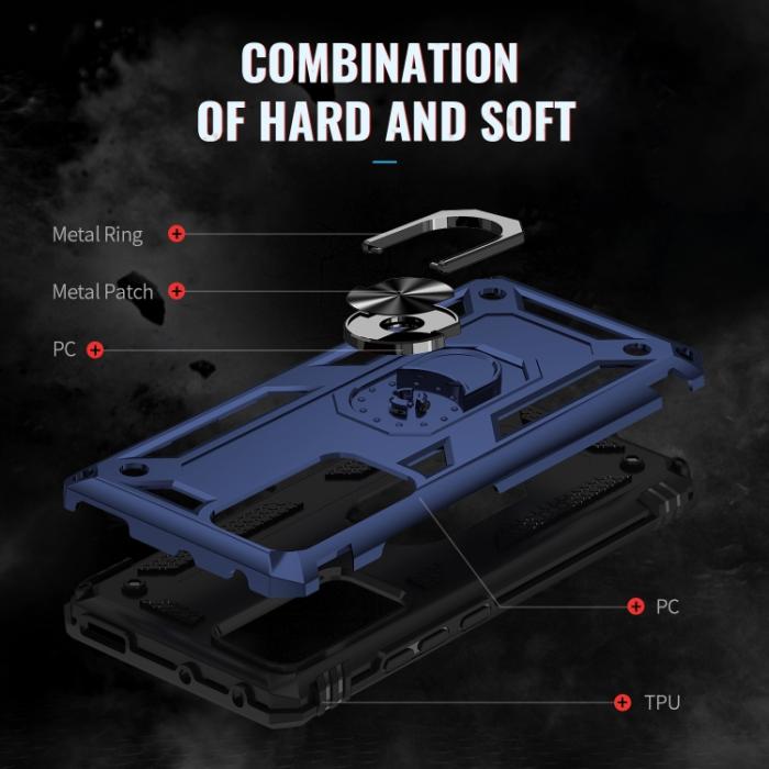 Bild 5, Xiaomi 12 Pro Skal Ring Hybrid Armor Blå