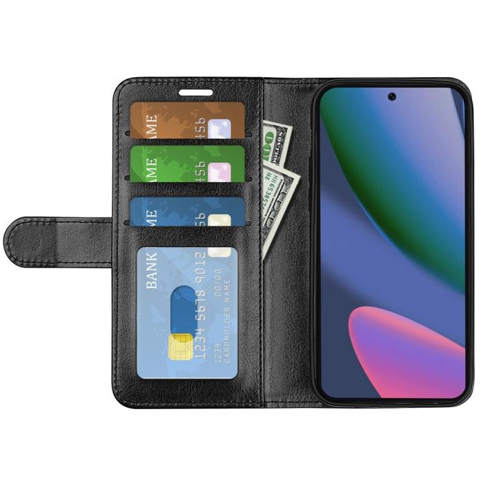Bild 2, Google Pixel 11 Pro XL Fodral Crazy Horse Läder Svart
