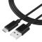 Tactical 30cm 2.4A 12W USB-C Laddkabel Svart
