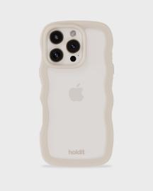 holdit iPhone 16 Pro Max Skal Wavy Light Beige/Transparent