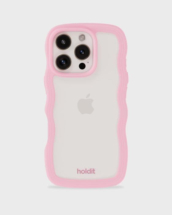 Bild 1, holdit iPhone 16 Pro Max Skal Wavy Pink/Transparent