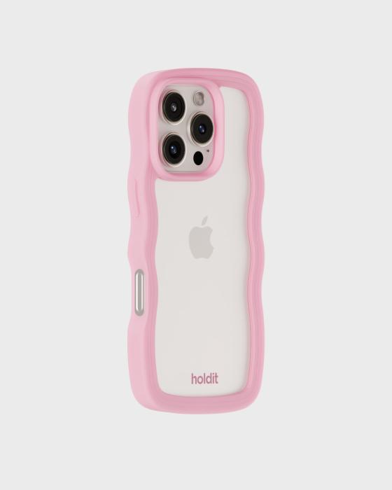 Bild 3, holdit iPhone 16 Pro Max Skal Wavy Pink/Transparent
