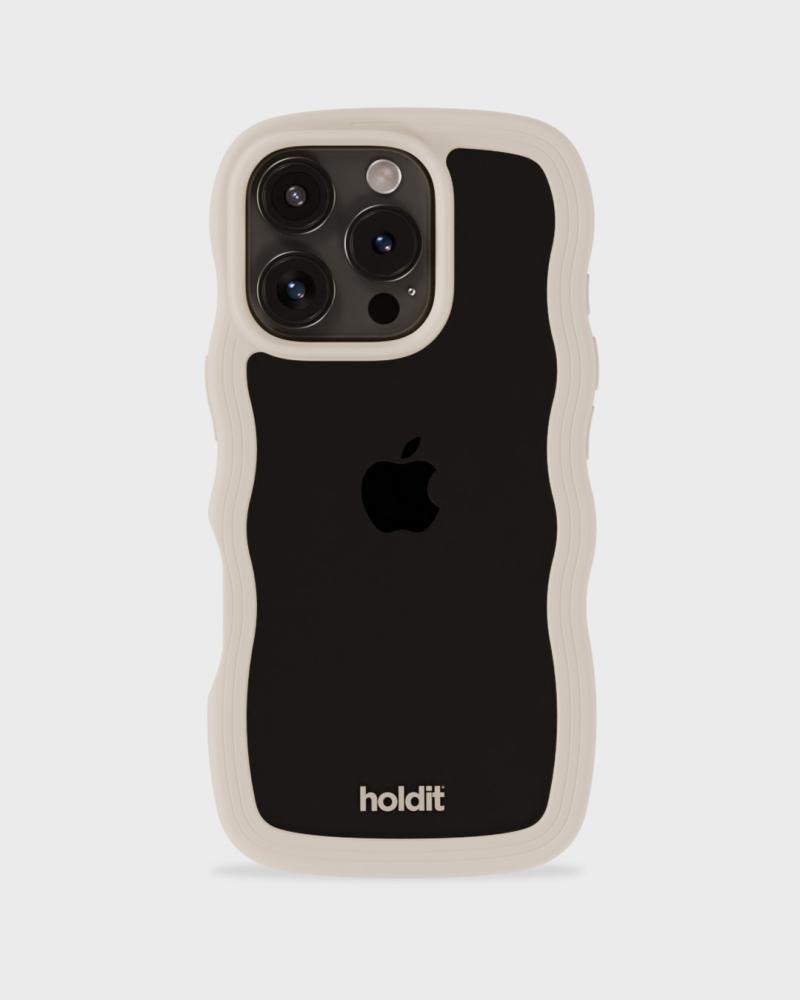 holdit iPhone 16 Pro Max Skal Wavy Light Beige/Transparent