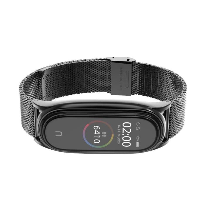 Bild 3, Tech-Protect Milanese Metall Armband Xiaomi Mi Smart Band 5/6 Svart