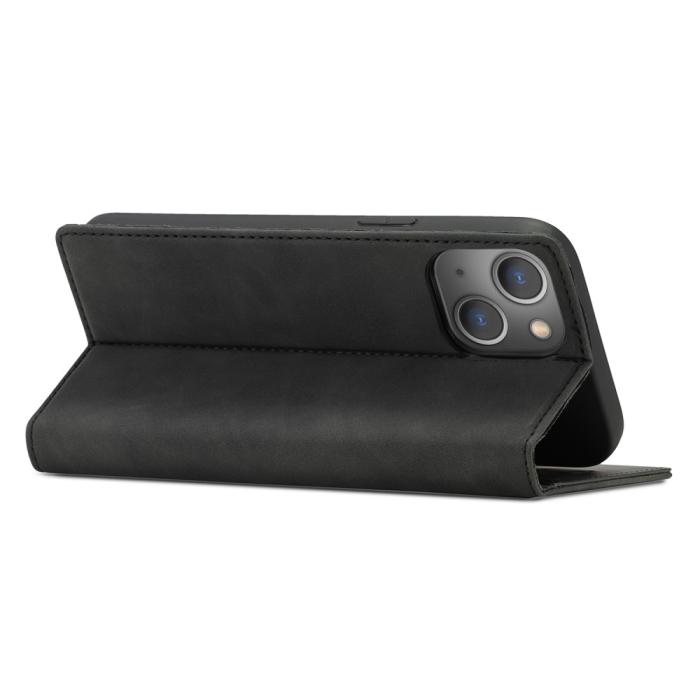 Bild 4, LC.IMEEKE iPhone 15 Plus Fodral Flip Läder Svart