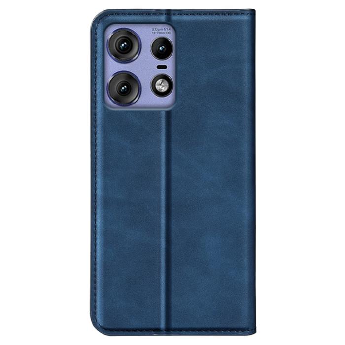 Bild 6, Motorola Edge 50 Pro 5G Retro Läder Flip Fodral Blå