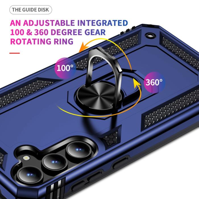 Bild 4, Samsung Galaxy A55 5G Skal Ring Armor Hybrid Blå