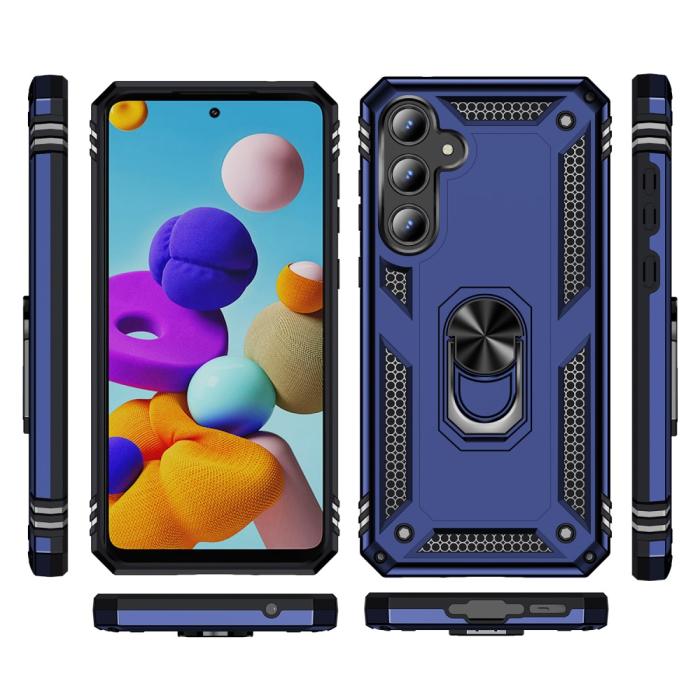 Bild 6, Samsung Galaxy A55 5G Skal Ring Armor Hybrid Blå
